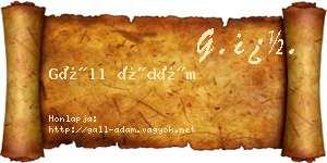 Gáll Ádám névjegykártya